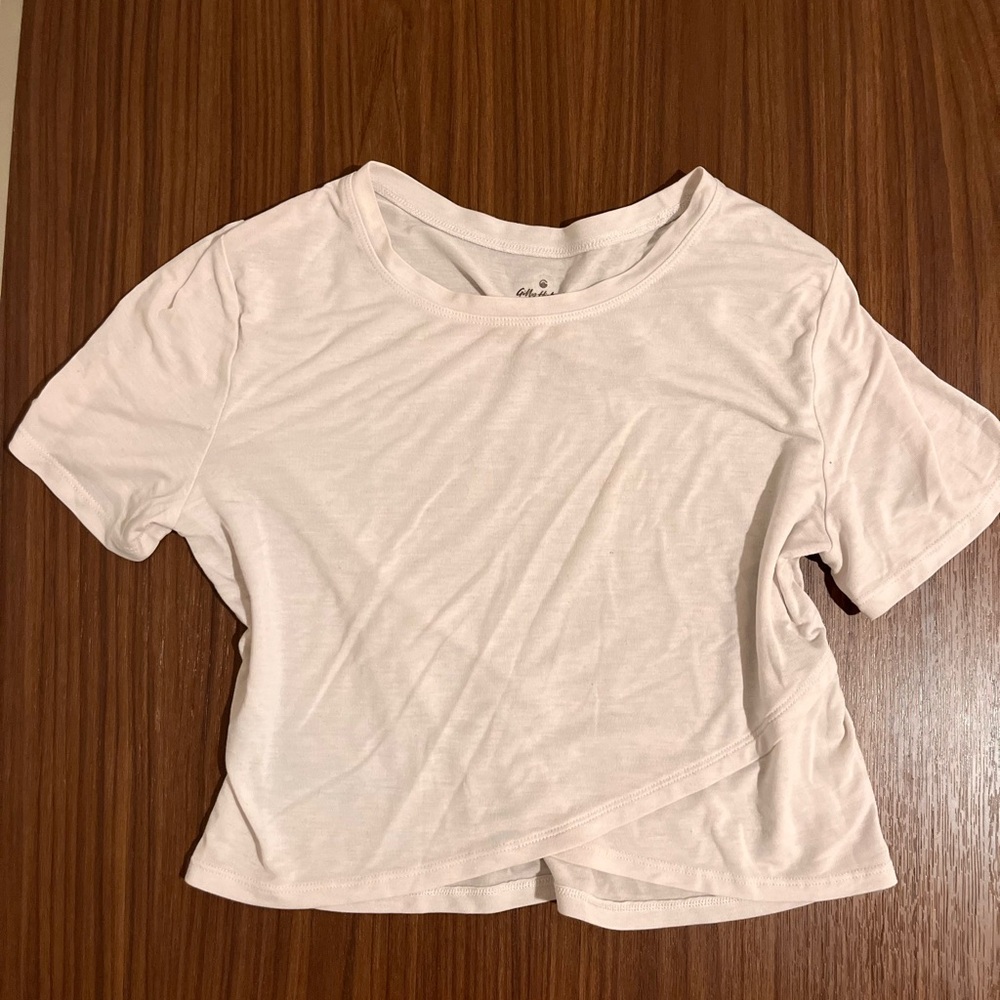Hollister Gilly Hicks XS White Cropped Activewear Top